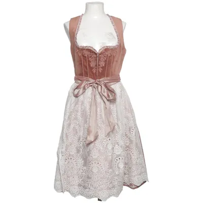 Dirndl (Braun, Weiß, Pink) von Krüger Madl Baumwolle, Polyester