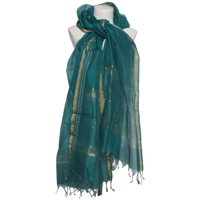 Sjal (Blå, Guldfärgad) från Fabindia