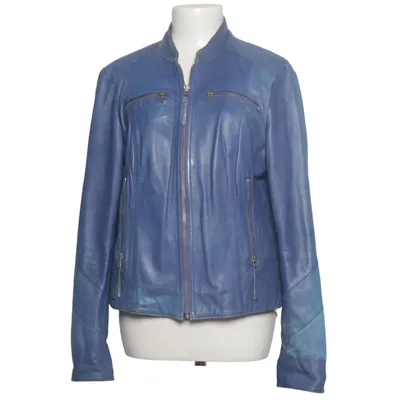 Leather jacket (Blue) from ARMA Collection Leather, Polyester