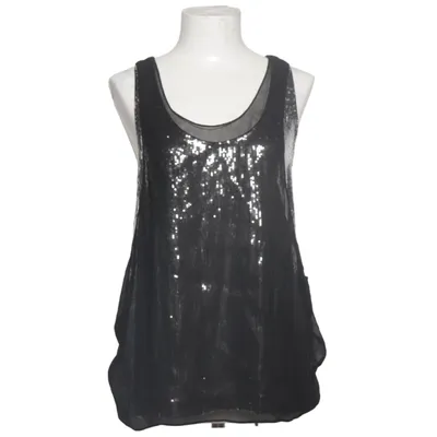 Tank Top (Black, Silver) from Jimmy Choo for H&M Polyester, Silk