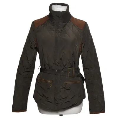 Jacket (Green, Brown) from Zara Basic Acrylic, Cotton, Polyester