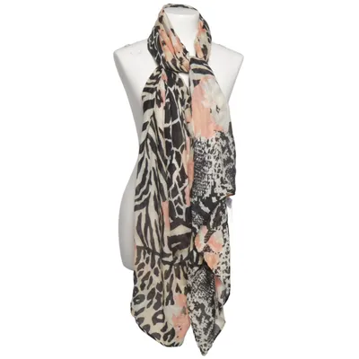Shawl (Black, Multicolored) from Pieces Accessories Polyester