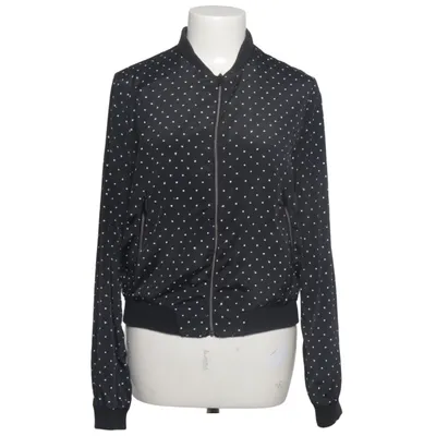 Bomber jacket (Black, White) from Diesel Cotton, Elastane, Polyester
