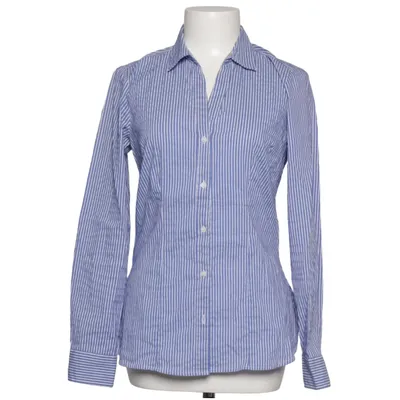 Shirt (Blauw, Wit) van H&M Katoen, Elastaan, Polyamide, Polyester