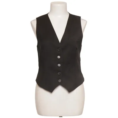 Kostuumgilet (Zwart) van Massimo Dutti Acetaat, Modal, Wol