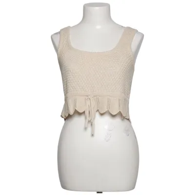 Crop top (Beige) from Lulus Cotton, Polyester