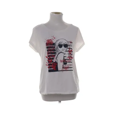 T-shirt (Vit, Röd, Blå) från Punt Roma Bomull, Elastan