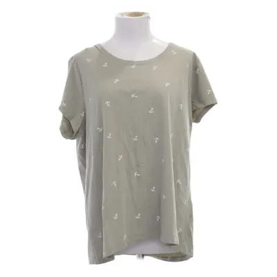 T-shirt (Grön, Vit) från Gina Bomull, Elastan