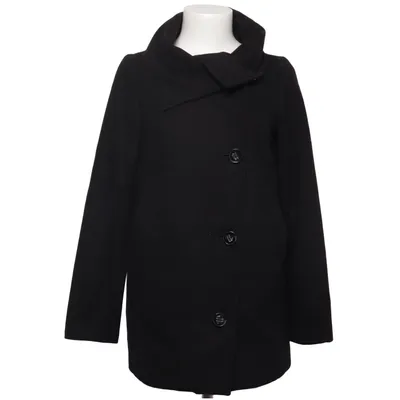 Coat (Black) from Bershka Collection Acrylic, Polyamide, Polyester, Viscose, Wool