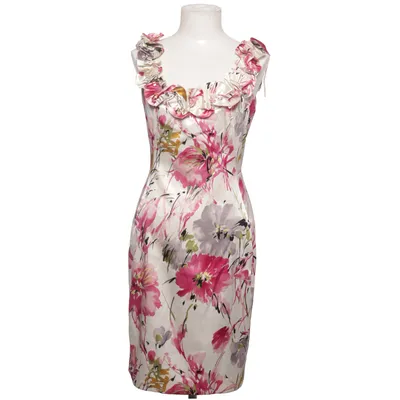 Cocktailkjole (Hvid, Pink, Flerfarvet) fra London Times Elastan, Polyester