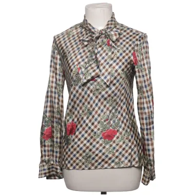 Blus (Brun, Blå, Flerfärgad) från Aquascutum Silke