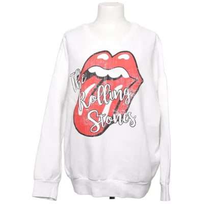 Collegetröja (Vit, Röd) från The Rolling Stones Bomull, Polyester