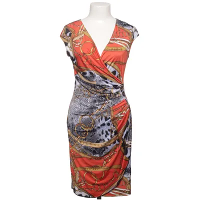Robe portefeuille (Rouge, Multicolore) de Lady Lol Paris Élasthane, Polyester