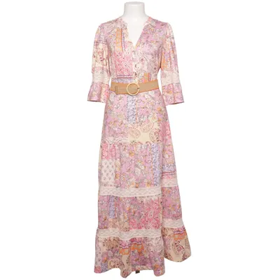 Långklänning (Rosa, Flerfärgad) från K Design Elastan, Polyester