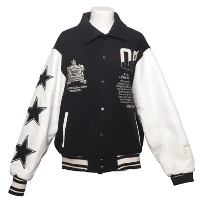 Collegejakke (Sort, Hvid) fra Jaded London Polyester, Viscose