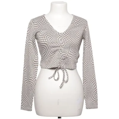 Crop top (C-STD/CHECKERBOARD LS TEE) fra Costes Studio Elastan, Polyester, Viscose