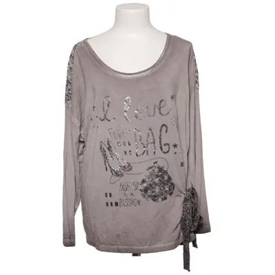 Long sleeve T-shirt (Gray) from Tredy Elastane, Viscose