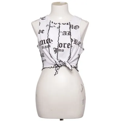 Crop top (Vit, Svart) från ASOS Design Bomull, Elastan