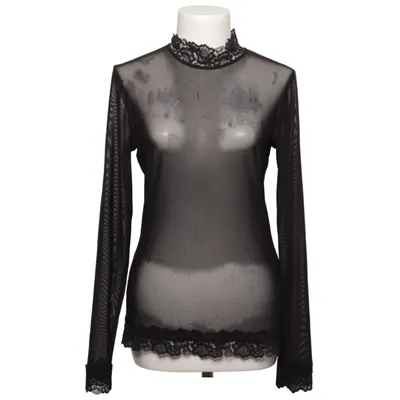 Top (Liza Mesh Lace Blouse) fra Neo Noir Elastan, Polyester