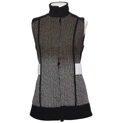 Gilet (Zwart, Wit, Beige) van Jonathan Saunders Zijde, Wol