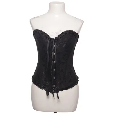 Corset (Black) from Vaacodor Cotton, Elastane, Polyester