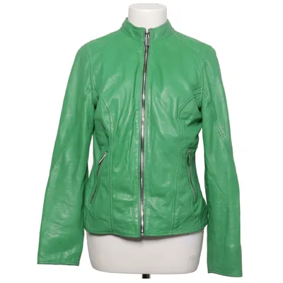 Veste en cuir (Vert) de Jilani Collection Cuir, Polyester