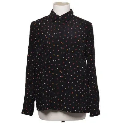Bluse (Sort, Flerfarvet) fra Repeat Silke