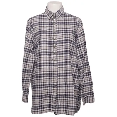 Chemise en flanelle (Bleu, Blanc, Gris) de Os Trachten Coton