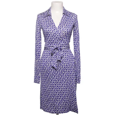 Wikkeljurk (Blauw, Wit) van Diane von Furstenberg Zijde
