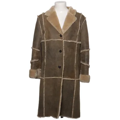Shearling jas (Beige, Bruin) van Avitano Acryl, Leer, Polyester