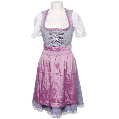 Dirndl (Lila, Blå, Vit) från Wiesnkönig Bomull, Polyester