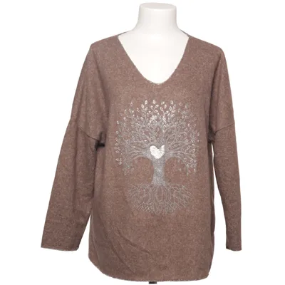Sweater (Brown) from Made in italy Angora, Cotton, Metallic fiber, Viscose