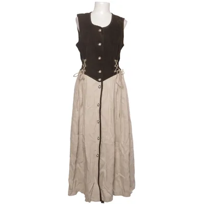 Dirndl (Grön, Beige) Acetat, Linne, Viskos