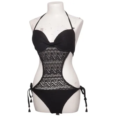 Maillot de bain une pièce (Noir) de Single Élasthane, Polyester