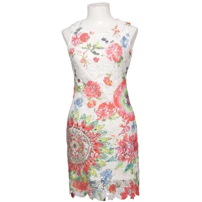 Dress (White, Multicolored) from Apricot Cotton, Polyester