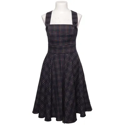 Dungaree dress (Blue, Multicolored) from Hell Bunny Elastane, Polyester, Viscose