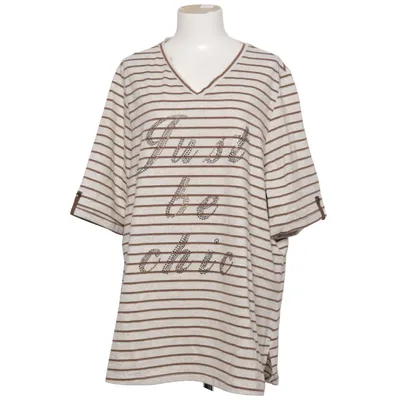 T-shirt (Vit, Brun) från No Secret Bomull, Elastan