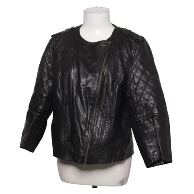 Veste en cuir (Noir) de ASOS Coton, Cuir, Polyester