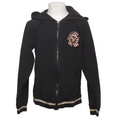 Hoodie (Black) from Monnalisa Cotton, Elastane