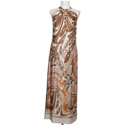 Maxi dress (Brown, White, Multicolored) from Ana Alcazar Elastane, Polyester