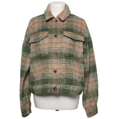 Skjortejakke (Grøn, Beige) fra Cotton Club Akryl, Polyamid, Polyester, Viscose, Uld