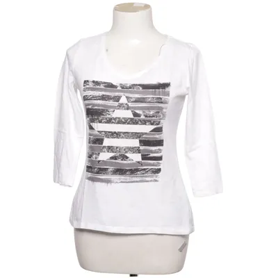 Långärmad t-shirt (Vit, Svart) från ESPRIT Bomull