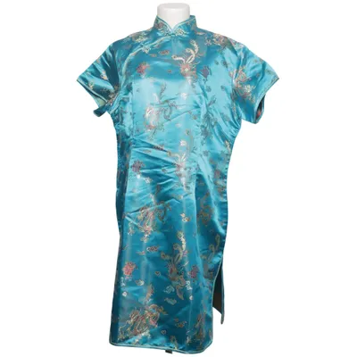 Cheongsam (Blauw, Meerkleurig) van Laogudai