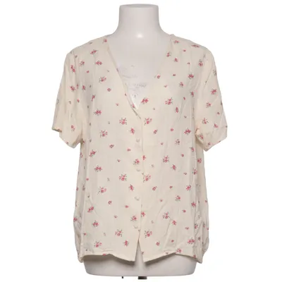 Kortærmet skjorte (Beige, Pink) fra Pieces Viscose