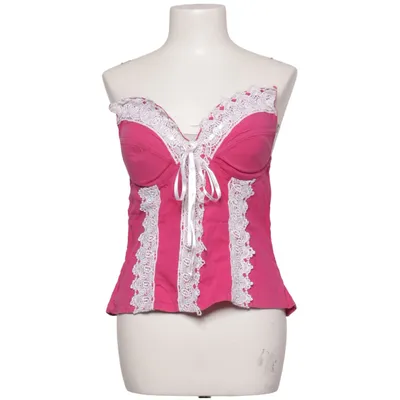 Bustier (Pink, Weiß)