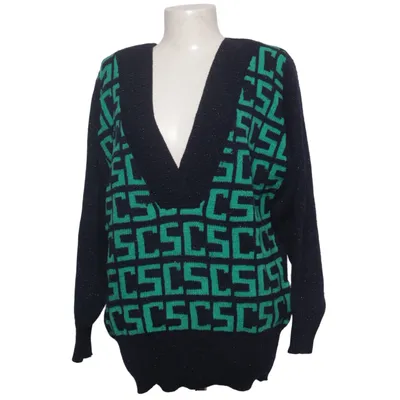Sweater (Blue, Green) from Dolores Acrylic, Metallic fiber, Wool