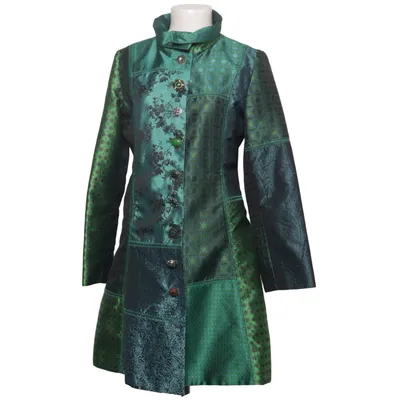 Coat (Green, Multicolored) from Desigual Cotton, Polyester, Viscose
