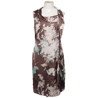 Dress (Brown, Multicolored) from Singh Madan Polyester