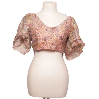 Wrap blouse (Multicolored, Pink) from H&M Lyocell, Polyamide, Linen