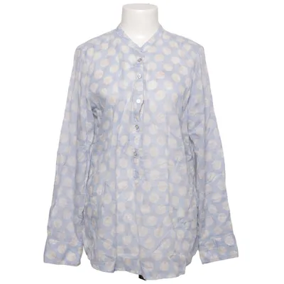 Blouse (Blauw, Beige) van Emily van den Bergh Katoen
